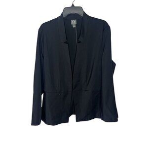 Womens Worthington Long Sleeve Black Blazer Jacket Size L